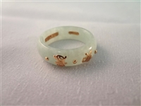 14K Gold Green Apple Jade (3) Necklaces, Pendants and Ring Sets