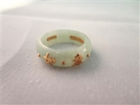 14K Gold Green Apple Jade (3) Necklaces, Pendants and Ring Sets