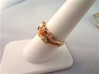 14K Gold and Multi Color Jade Jewelry Suite: Necklace, (2) Bracelets, (1) 18K gold Ring, (1) Pendant