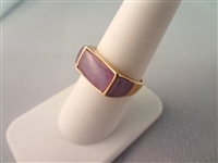 14K Gold and Lavender Jade Jewelry Suite: (1) Necklace (2) Rings, (4) Bracelets, (2) Pendants