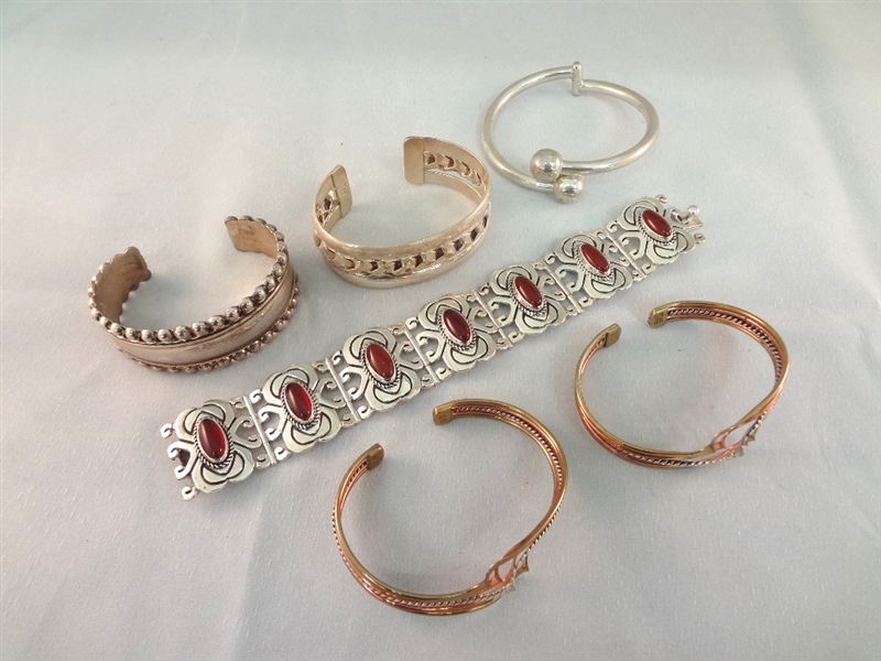 (6) ATI Mexican Sterling Silver Bracelet Group