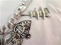 Monet Sterling Silver Charm Bracelet (14) Charms