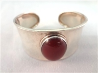 CII Mexican Sterling Silver Group with Red Carnelian Cabochons 