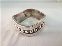 (4) CII Mexican Sterling Silver Cuff Clamper Bracelets