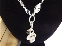 Michael Dawkins Sterling Silver Jewelry Suite: (2) Cuff Bracelets (1) Necklace in Original Boxes