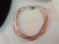 Running Bear Southwest Liquid Sterling Silver and Copper Necklace and Bracelet Sets