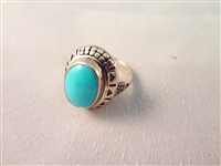 (6) Southwest Sterling Silver and Turquoise Rings 