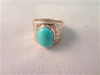 (6) Southwest Sterling Silver and Turquoise Rings 