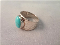 (6) Southwest Sterling Silver and Turquoise Rings 