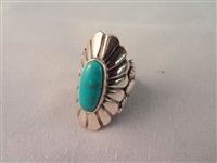 (6) Southwest Sterling Silver and Turquoise Rings 