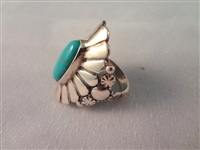 (6) Southwest Sterling Silver and Turquoise Rings 