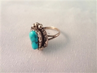 (6) Southwest Sterling Silver and Turquoise Rings 