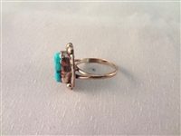 (6) Southwest Sterling Silver and Turquoise Rings 