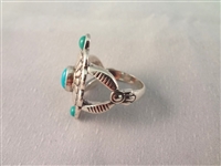 (6) Southwest Sterling Silver and Turquoise Rings 