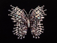(4) Nolan Miller Oversize Enamel & Rhinestone Butterfly Brooches and (1) Pendant