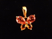 (4) Nolan Miller Oversize Enamel & Rhinestone Butterfly Brooches and (1) Pendant