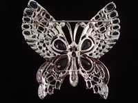 (4) Nolan Miller Oversize Enamel & Rhinestone Butterfly Brooches and (1) Pendant