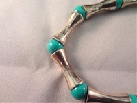 (4) Robert Lee Morris Sterling Silver Bracelets (2) Sterling and Turquoise Necklace