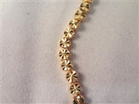 14K Gold Star Cut Link Gold Chain 17 Long .42 Troy Ounces