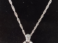 Sterling Silver Art Deco Cat Theme Jewelry Suite: Necklace, Bracelet, Pendant, Brooch, (2) Rings