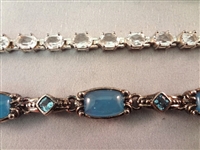 (5) Sterling Silver Tennis Bracelets with Topaz Gemstones