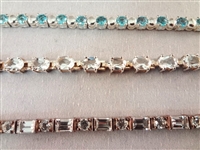 (5) Sterling Silver Tennis Bracelets with Topaz Gemstones
