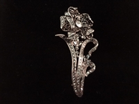 (5) Nolan Miller Rose Enamel and Rhinestone Brooches