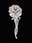 (5) Nolan Miller Rose Enamel and Rhinestone Brooches