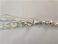 Sterling Silver Multi Strand Fancy Toggle Slip Necklace 32 Long