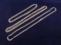 (3) Sterling Silver Made in Italy Ball Chain Necklaces 
