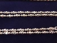 (3) Sterling Silver Made in Italy Ball Chain Necklaces 