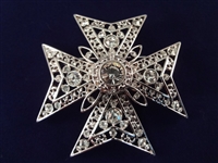 (4) Nolan Miller Vintage Brooches: Sunburst, Cross, Flowers