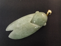 14K Gold and Green Apple Jade Bracelet and 3 Pendants