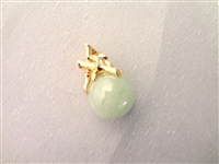 14K Gold and Green Jade Bangle Bracelet and 4 Pendants