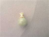 14K Gold and Green Jade Bangle Bracelet and 4 Pendants