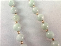 14K Gold and Multi-color Jade Necklace, Pendant and Ring