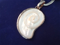 Robert Lee Morris Sterling Silver Necklace Nautilus Shell Pendant