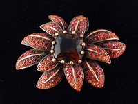 (5) Oversize Joan Rivers Rhinestone Brooches