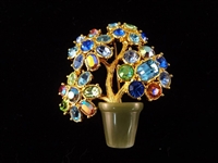 (5) Oversize Joan Rivers Rhinestone Brooches