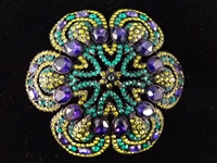 (5) Oversize Joan Rivers Rhinestone Brooches