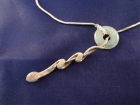 Sterling Silver and Jade Jewelry: Necklace, (2) Pairs Earrings, (2) Bracelets