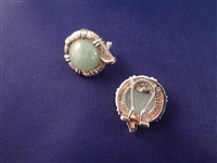 Sterling Silver and Jade Jewelry: Necklace, (2) Pairs Earrings, (2) Bracelets