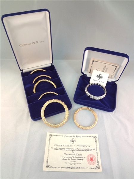 Jacqueline Bouvier Kennedy Camrose and Kross Bangle Bracelet Group (7) 