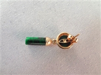 14K Gold and Malachite Earrings and Bracelet Set