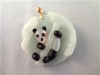 14K Gold and Green Apple Jade (3) Pendants, (1) Ring