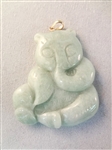 14K Gold and Green Apple Jade (3) Pendants, (1) Ring