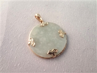 14K Gold and Green Apple Jade Jewelry: (1) Ring, (2) Pendants, (1) Bracelet