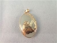 14K Gold and Green Apple Jade Jewelry: (1) Ring, (2) Pendants, (1) Bracelet