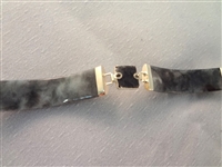 14K Gold and Smoky Black Jade Jewelry: (3) Pendants, (1) Bracelet