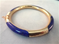 14K Gold and Lapis Lazuli Jewelry: (1) Necklace, (1) Ring, (2) Bracelets
